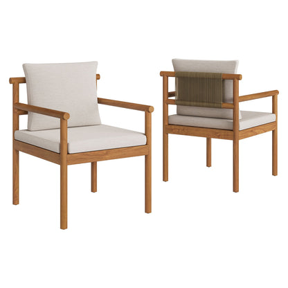 Modway Furniture Eleni 7 Piece Outdoor Patio Teak Wood Dining Set by Modway - EEI-7563-WGR-FLI