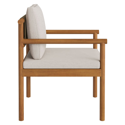 Modway Furniture Eleni 7 Piece Outdoor Patio Teak Wood Dining Set by Modway - EEI-7563-WGR-FLI