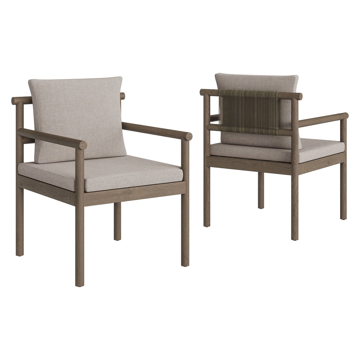 Modway Furniture Eleni 7 Piece Outdoor Patio Teak Wood Dining Set by Modway - EEI-7563-WGR-FLI