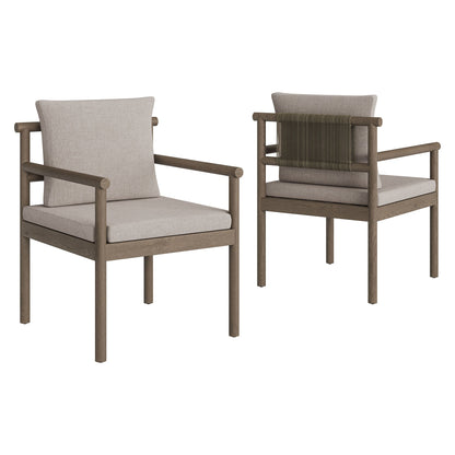 Modway Furniture Eleni 7 Piece Outdoor Patio Teak Wood Dining Set by Modway - EEI-7563-WGR-FLI