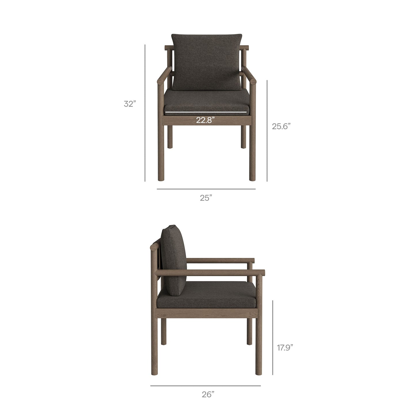 Modway Furniture Eleni 7 Piece Outdoor Patio Teak Wood Dining Set by Modway - EEI-7563-WGR-FLI