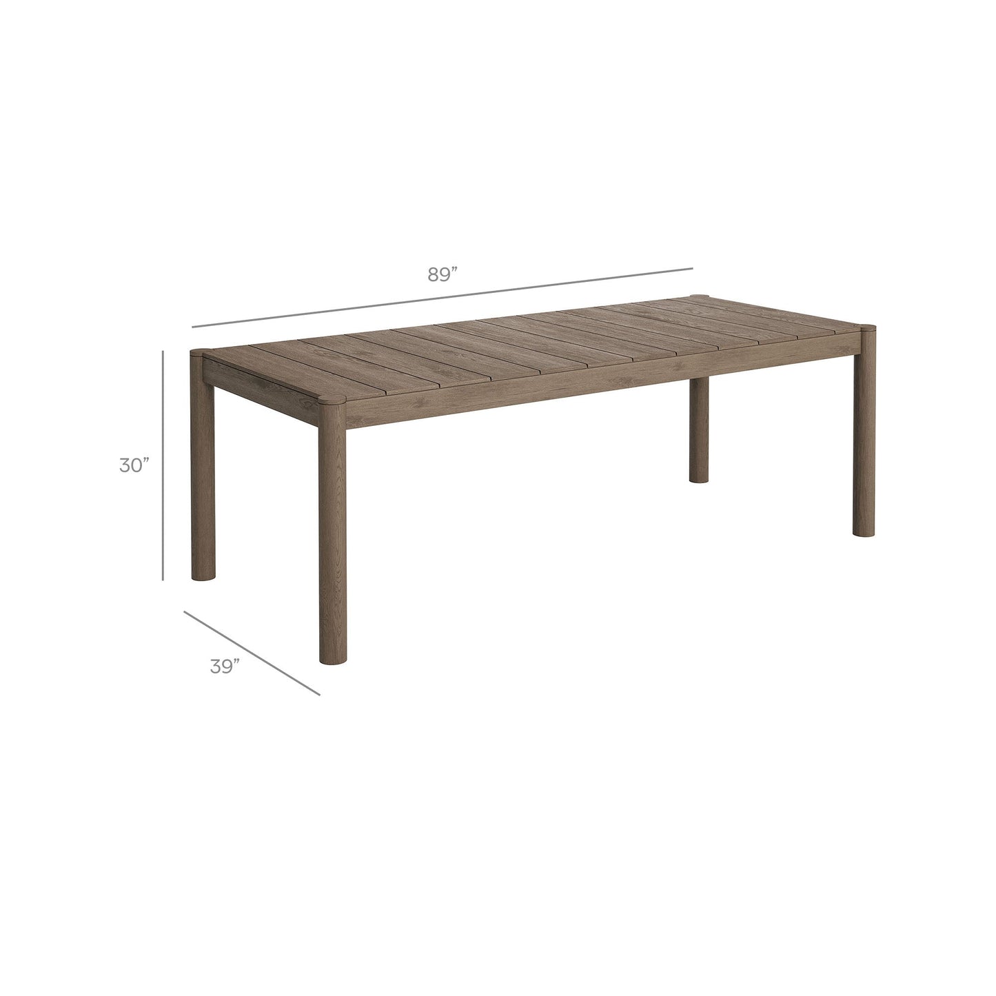 Modway Furniture Eleni 7 Piece Outdoor Patio Teak Wood Dining Set by Modway - EEI-7563-WGR-FLI