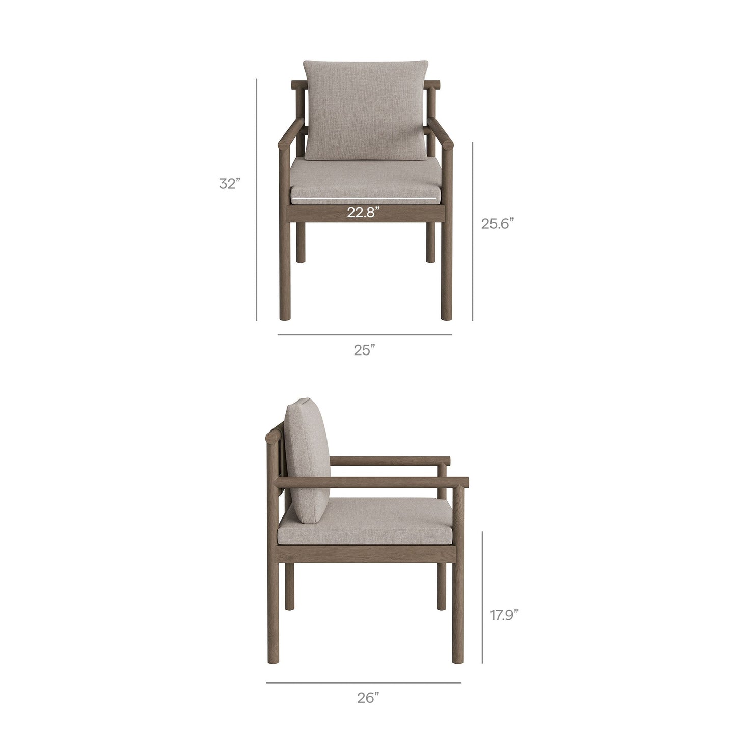 Modway Furniture Eleni 7 Piece Outdoor Patio Teak Wood Dining Set by Modway - EEI-7563-WGR-FLI