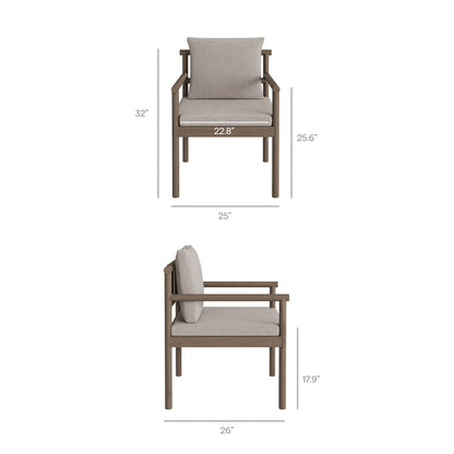 Modway Furniture Eleni 7 Piece Outdoor Patio Teak Wood Dining Set by Modway - EEI-7563-WGR-FLI