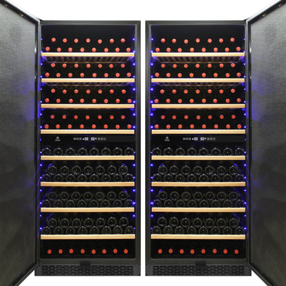 Vinotemp 300-Bottle Garage Wine Cooler with Dual Zone Cooling & Digital Control Panel - EL-300GFEBRR