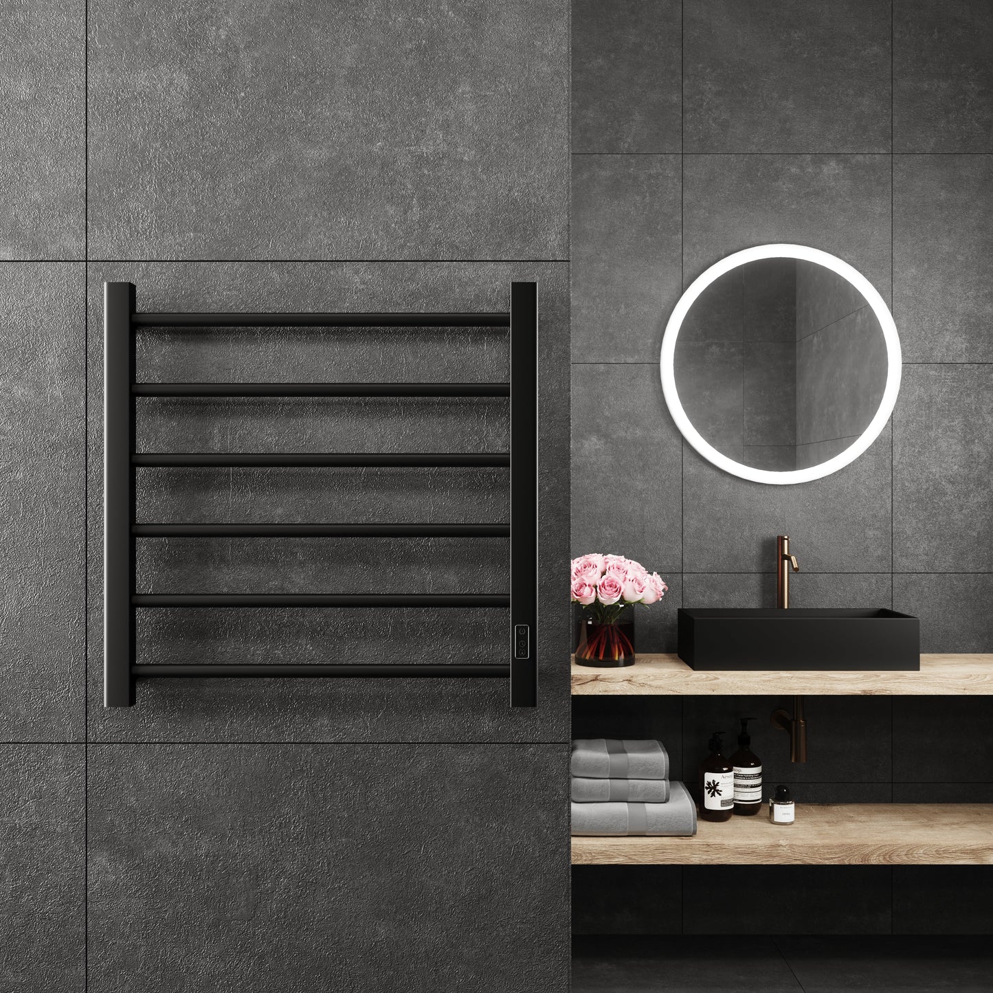 Paris Mirror Elen Wall Mounted Electric Towel Warmer in Chrome 32" - ELEN32
