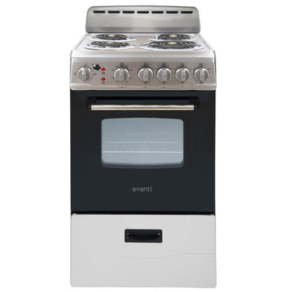 Avanti 20" Electric Range Oven with Framed Glass Door White - ERU200P0W