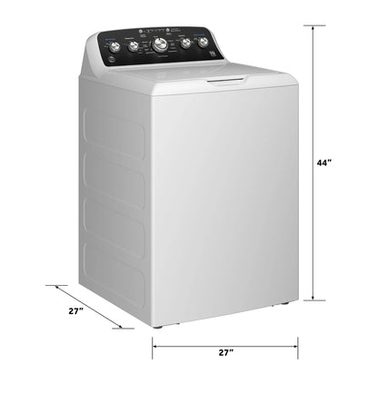 GE Appliances  4.5 cu. ft. Capacity Washer with Spanish Panel and Wash Modes Soak and Power White w/ Black Matte Backsplash - ETW485ASWWB
