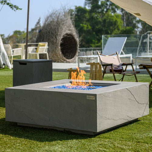 Elementi Plus Capertee Fire Table Outdoor with Flame Wind Screen