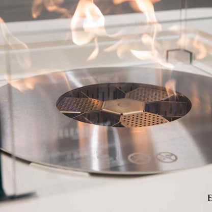 Elementi Perth Ethanol Fire Pit Cream white Burner with Flame