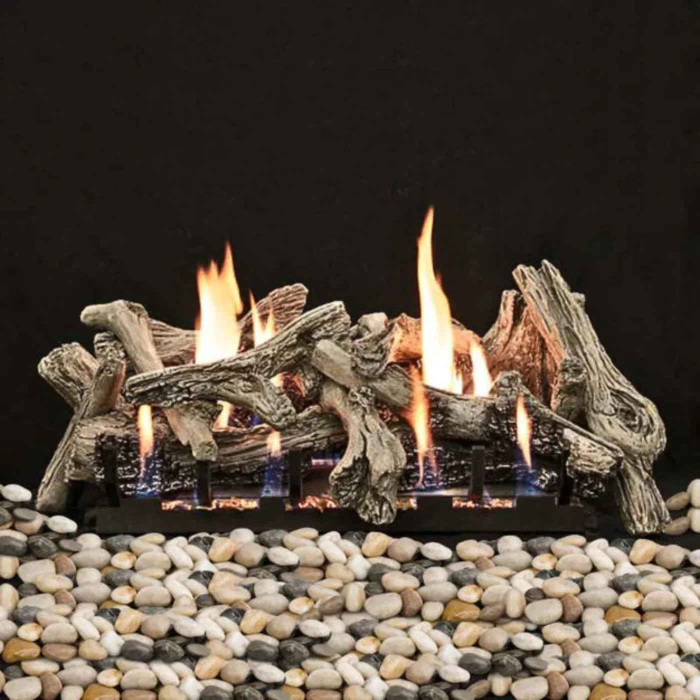 Empire Driftwood Burncrete Vented Gas Log Set - LS18CD
