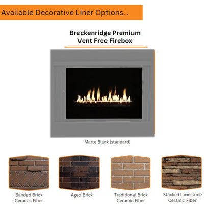 Empire Breckenridge Premium 36" Vent Free Firebox | Flush Front - VFP36FB0F