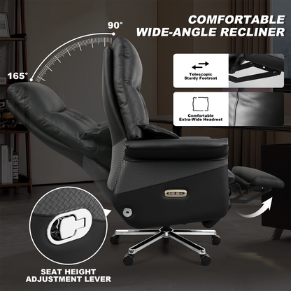 Kinnls Ennio Massage Power Recliner Office Chair - GF5A16MZV8