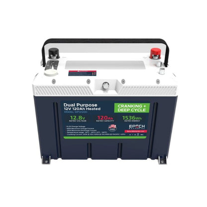 Epoch 12V 120Ah - Group 27 - Cranking & Deep Cycle Lithium Battery (Dual Purpose) - DP12120H