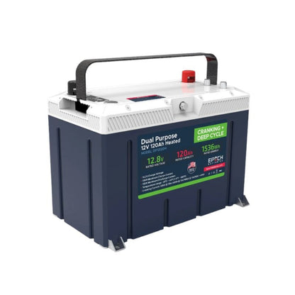 Epoch 12V 120Ah - Group 27 - Cranking & Deep Cycle Lithium Battery (Dual Purpose) - DP12120H
