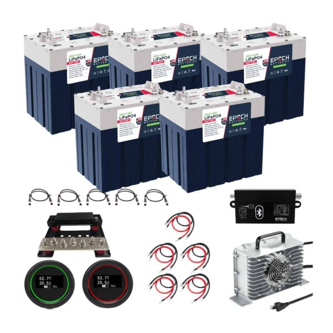 EPOCH 48V 30Ah - 180Ah | GC2 - Golf Cart LiFePO4 Lithium Battery - 48V-30Ah-GC2