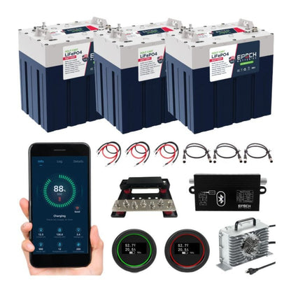 EPOCH 48V 30Ah - 180Ah | GC2 - Golf Cart LiFePO4 Lithium Battery - 48V-30Ah-GC2