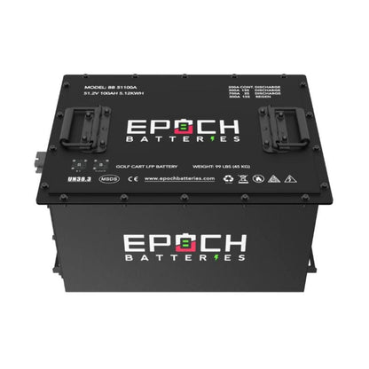 Epoch 48V 100Ah (Club Car) Lithium (LiFePO4) Golf Cart Battery - Complete Kit - BB51100A-1
