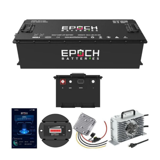 Epoch 48V 160Ah Lithium (LiFePO4) Golf Cart Battery - Complete Kit - BB51160A-Kit