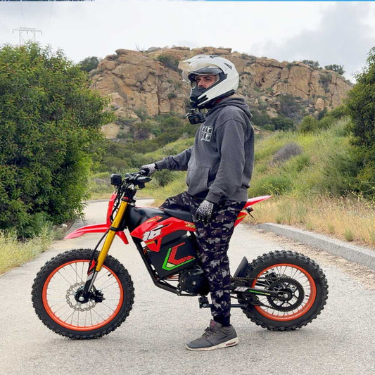 HappyRun F18 Long-Range 60-Mile Electric Trail Bike - F18-red