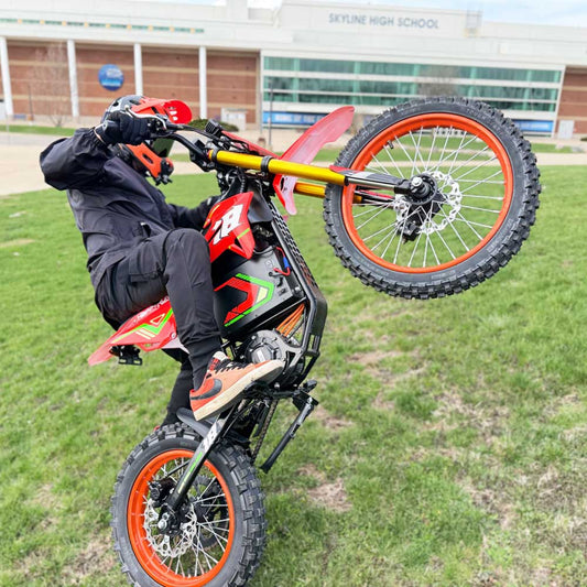 HappyRun F18 All-Terrain Electric Off-Road Bike for Teens - F18-red