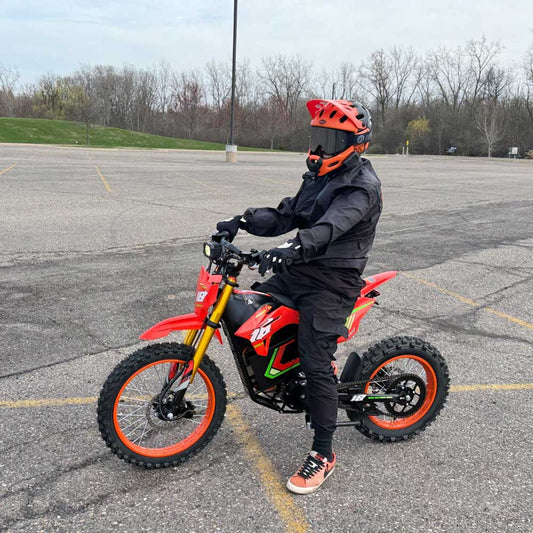 HappyRun F18 High-Speed 46 MPH Electric Off-Road Bike - F18-red