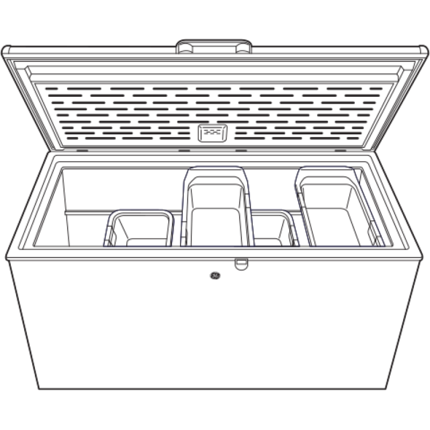 GE Appliances  15.7 Cu. Ft. Manual Defrost Chest White - FCM16DLWW