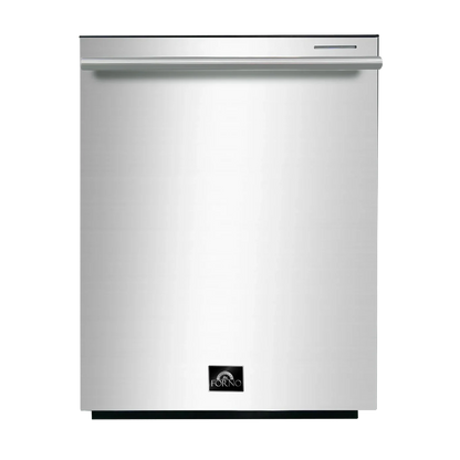 Forno 3-Piece Pro Appliance Package - 36-Inch Dual Fuel Range, French Door Refrigerator, and Dishwasher in Stainless Steel - AP3-6187-36