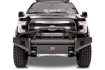 Fab Fours FF09-R1962-1 Ford F150 2009-2014 Black Steel Elite Front Bumper Pre-Runner Guard with Tow Hooks
