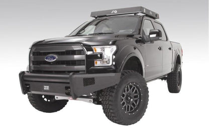Fab Fours FF15-R3251-1 Ford F150 2015-2017 Black Steel Elite Front Bumper No Guard with Tow Hooks