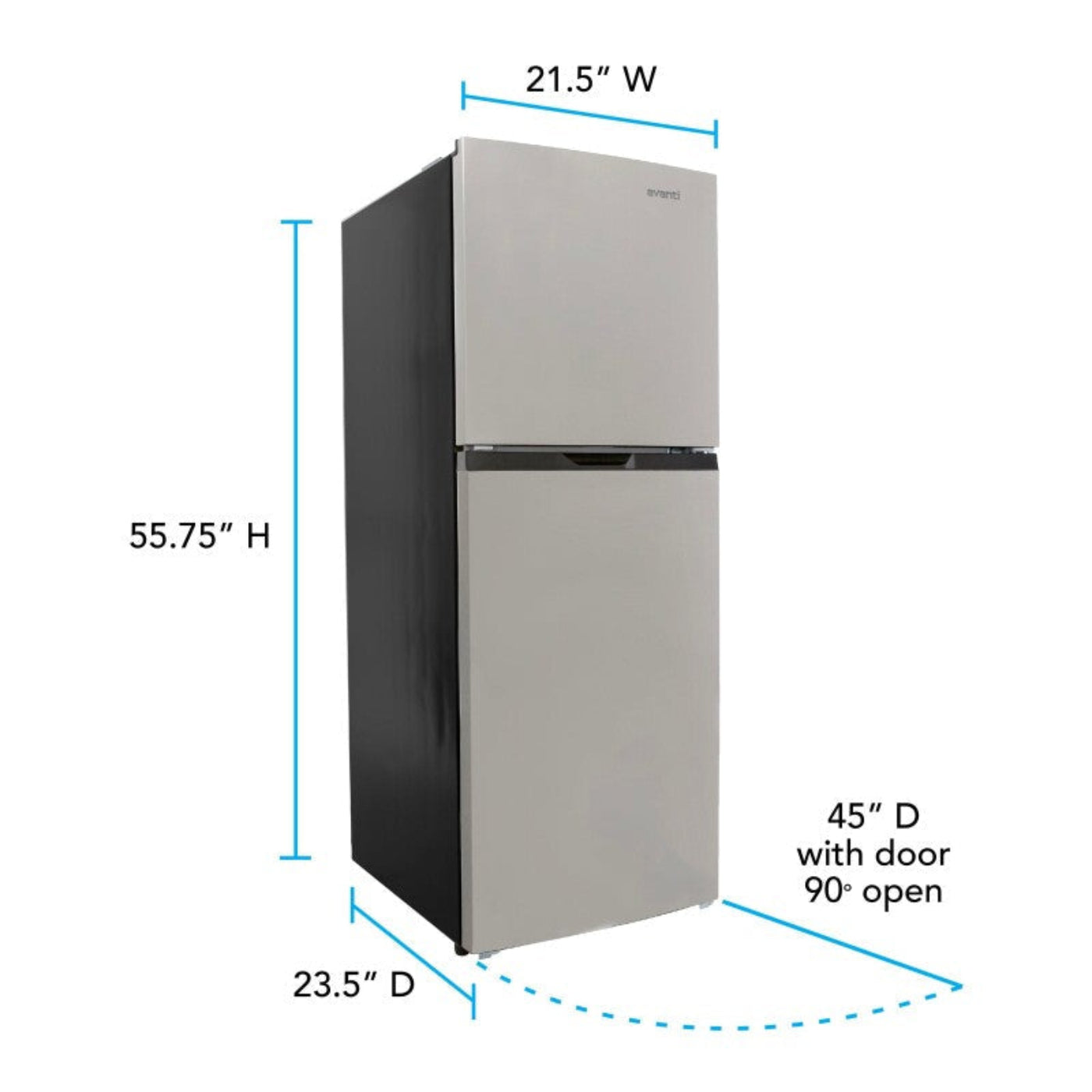 Avanti 7.0 cu. ft. Apartment Size Stainless Steel - FF7B3S