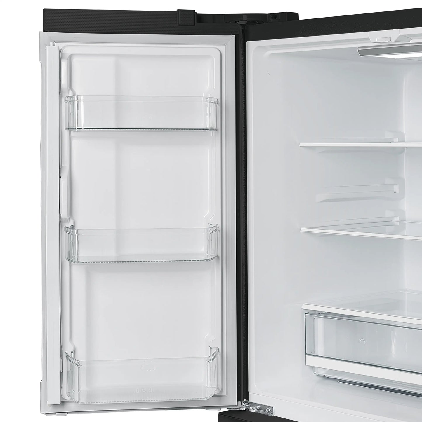 Forno Espresso Moena 36-inch 19.2 Cu.ft French Door Refrigerator in Black with Stainless Steel Handle  - FFRBI1820-36BLK