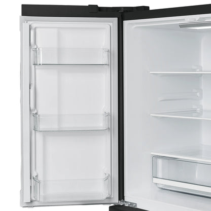Forno Espresso Moena 36-inch 19.2 Cu.ft French Door Refrigerator in Black with Stainless Steel Handle  - FFRBI1820-36BLK