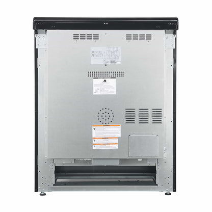 Forno 5-Piece Appliance Package - 30-Inch Electric Range, Under Cabinet Range Hood, French Door Refrigerator, Dishwasher, and 30-Inch Microwave Drawer in Black with Stainless Steel Handle - APR5-6012-30BLK-MWD30