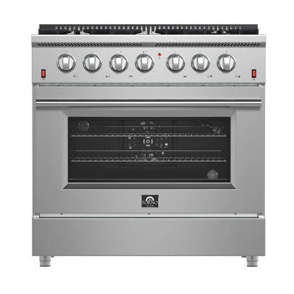 Forno Galiano 36-Inch  Gas Range with 6 Burners and Gas Convection Oven  - FFSGS6244-36