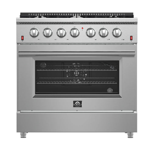 Forno Galiano 36-Inch  Gas Range with 6 Burners and Gas Convection Oven  - FFSGS6244-36
