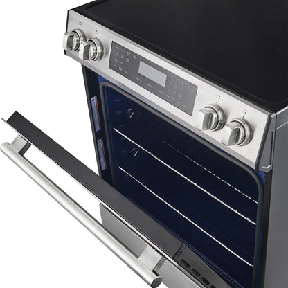 Forno 5-Piece Appliance Package - 30-Inch Induction Range, Under Cabinet Range Hood, Refrigerator with Water Dispenser, Dishwasher, and 30-Inch Microwave Oven in Stainless Steel - APW5-905-30-MWO30
