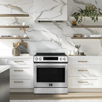 Forno Espresso Donatello 30-Inch Induction Range with Digital Display in Stainless Steel  - FFSIN0905-30