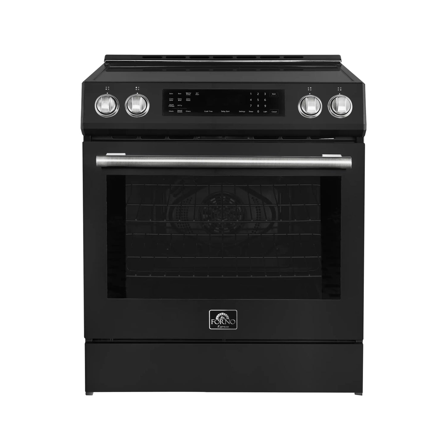 Forno Espresso Donatello 30-Inch Induction Range with Digital Display in Black with Stainless Steel Handle - FFSIN0905-30BLK