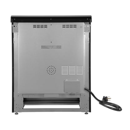 Forno 5-Piece Appliance Package - 30-Inch Induction Range, Under Cabinet Range Hood, Refrigerator with Water Dispenser, Dishwasher, and 30-Inch Microwave Drawer in Black with Stainless Steel Trim - APW5-982-30BLK-MWD30
