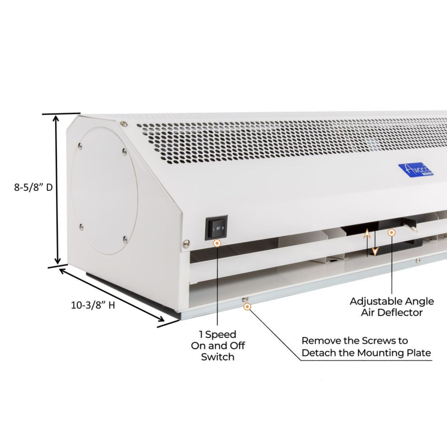 AWOCO Super Power Air Curtain ETL 120V Unheated w/Magnetic Switch by Awoco - FM1509-ETL