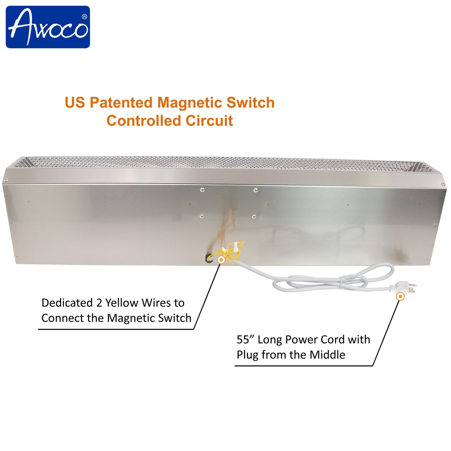 AWOCO Super Power Air Curtain Stainless Steel 120V Unheated by Awoco - FM1506-SS
