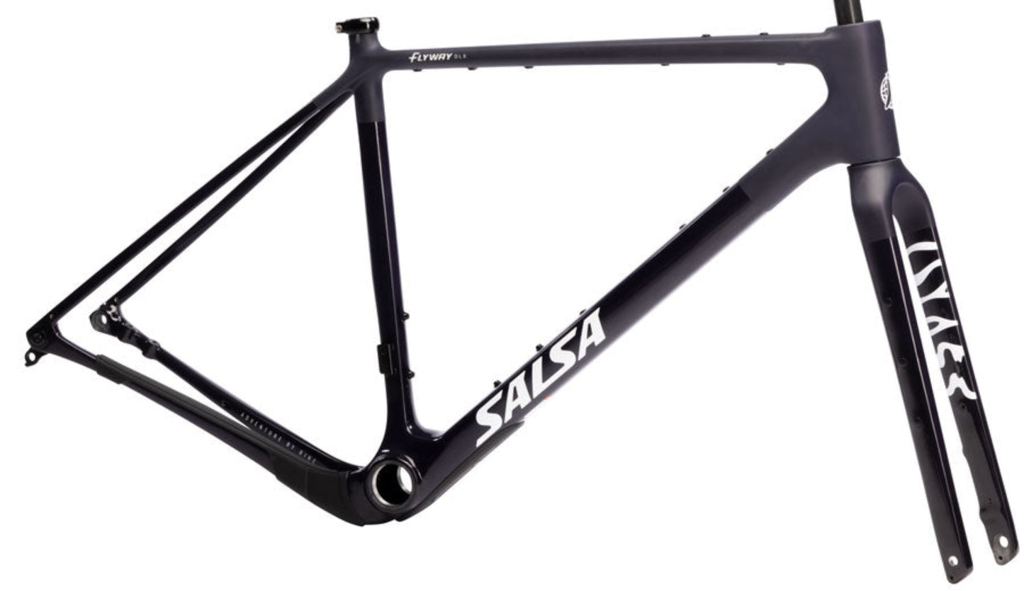 NEW Salsa Flyway C DLX Gravel / All-Road Frameset - 700c, Carbon, Midnight - 210000073875