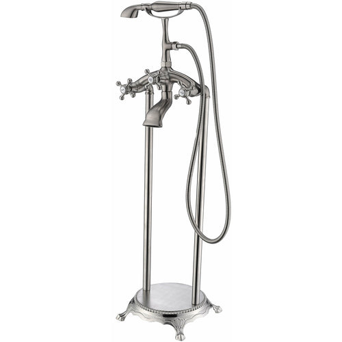 Anzzi Tugela 3-Handle Claw Foot Tub Faucet with Hand Shower FS-AZ0052 - FS-AZ0052BN