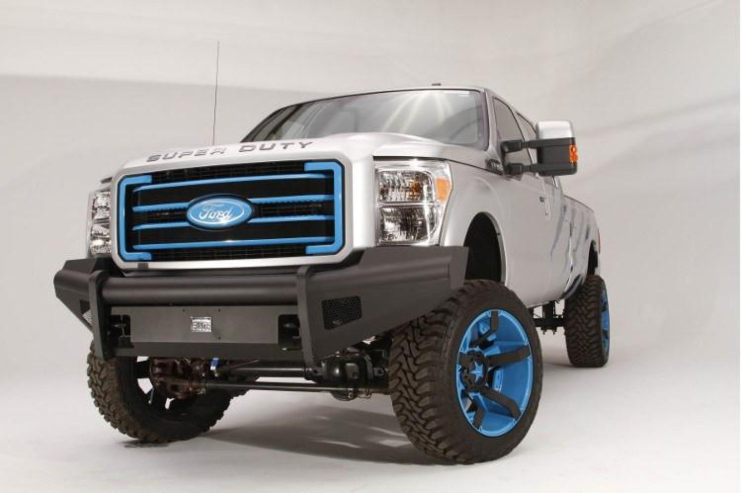 Fab Fours FS11-Q2561-1 Ford F250/F350 Superduty 2011-2016 Black Steel Elite Front Bumper No Guard with Tow Hooks