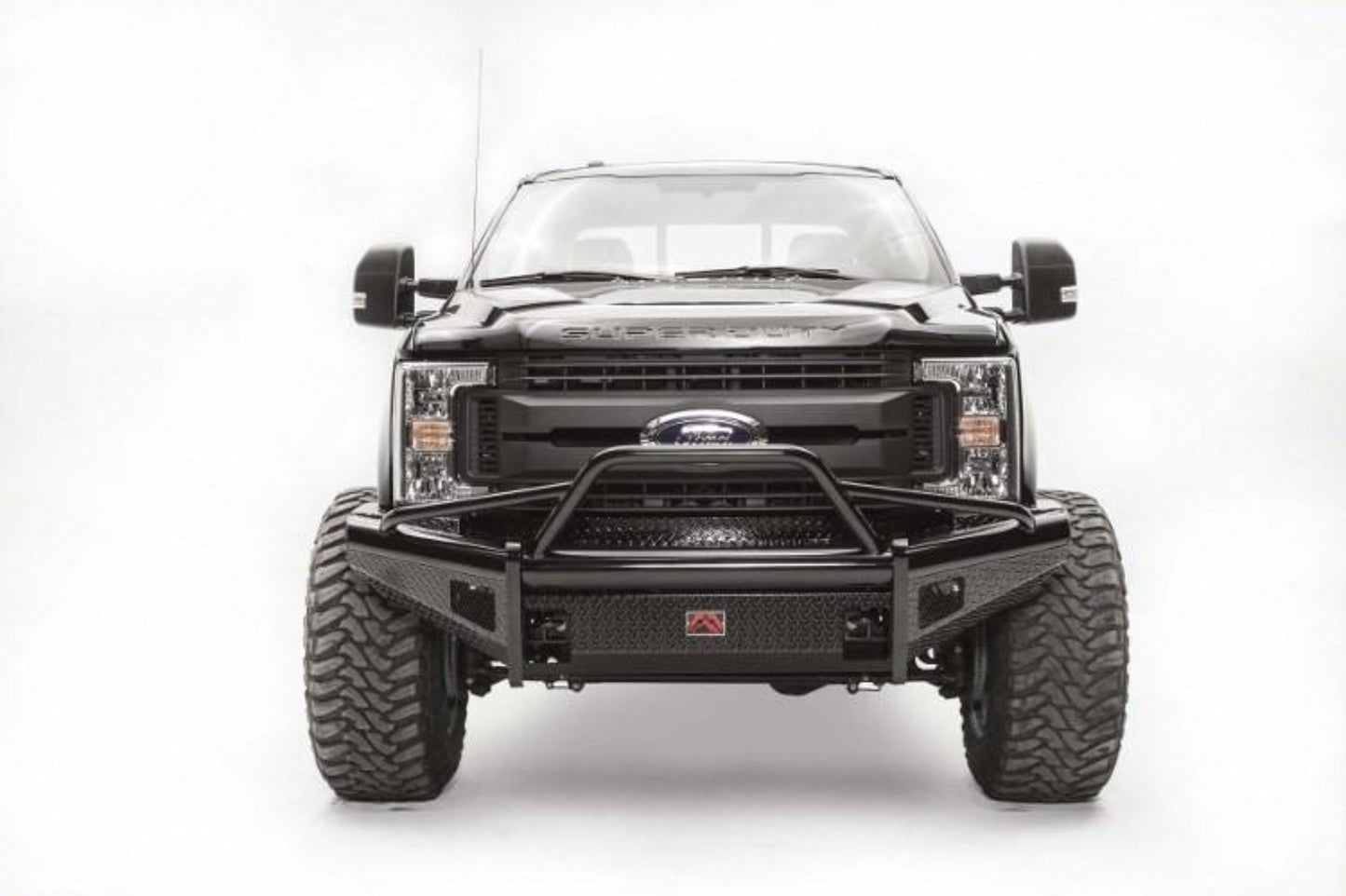 Fab Fours FS17-S4162-1 Ford F250/F350 Superduty 2017-2022 Black Steel Front Bumper with Pre-Runner Guard