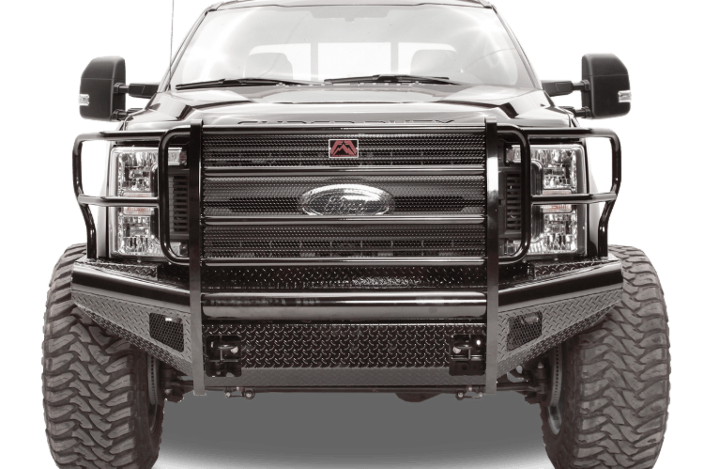 Fab Fours FS99-S1660-1 Ford F250/F350 Superduty 1999-2004 Black Steel Front Bumper with Full Guard