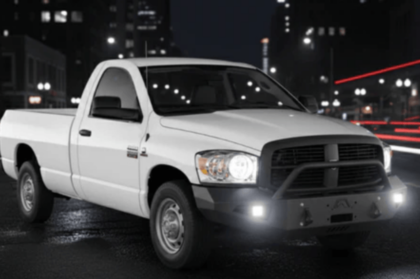 Fab Fours Red Steel DR06-RS1162-1 Dodge Ram 4500/5500 2006-2009 Front Bumper Winch Ready Pre-Runner Guard