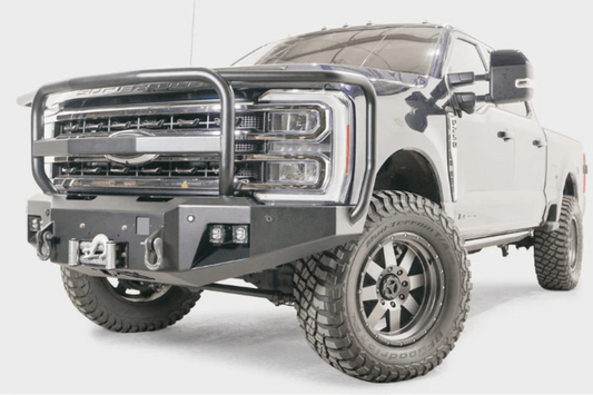 Fab Fours FS23-A5950-1 Ford F450/F550 Superduty 2023-2024 New Premium Front Bumper Winch Ready with Full Guard
