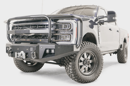 Fab Fours FS23-A5950-1 Ford F450/F550 Superduty 2023-2024 New Premium Front Bumper Winch Ready with Full Guard